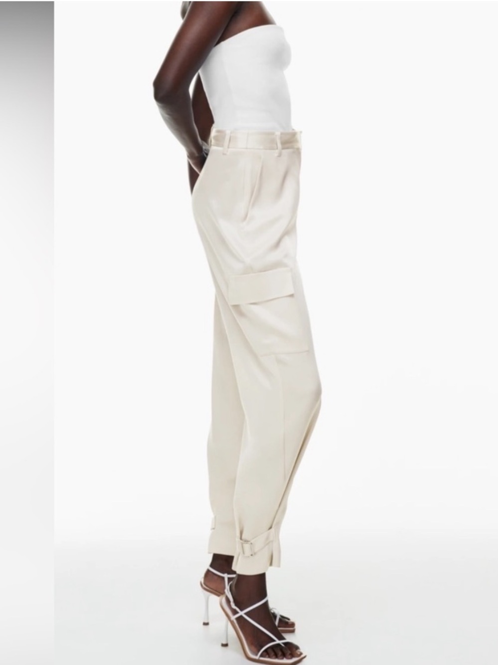 Aritzia Babaton Refined Satin Cargo Pant - Picture 2 of 12